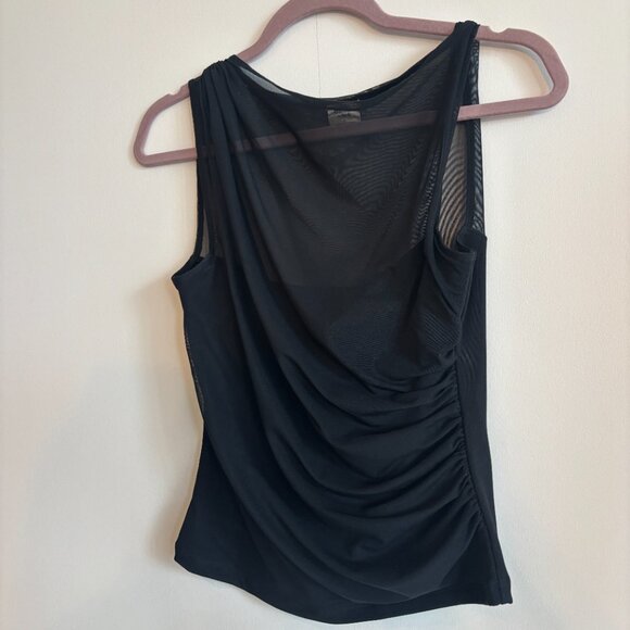 Abercrombie & Fitch Black Mesh/Stretch Blouse - Picture 2 of 4